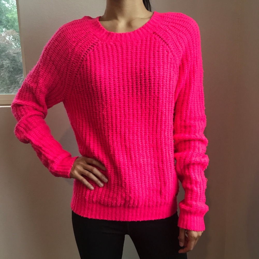 Bright Pink Abercrombie Sweater